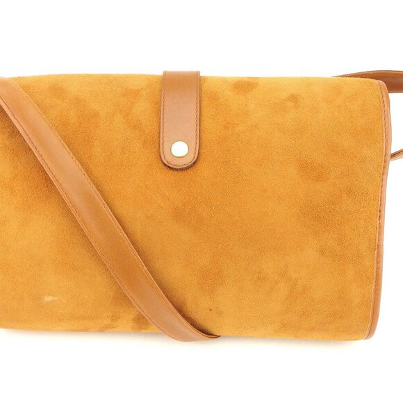 DIOR Shoulder Bag CD Plate Suade ?~ Leather Authentic USED - Picture 1 of 6
